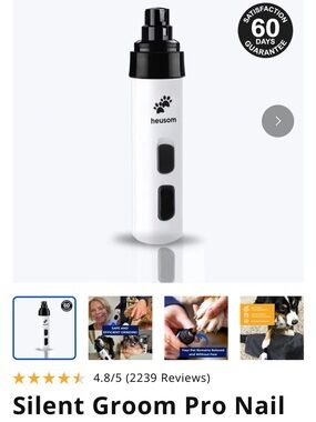 Heusom Silent Groom Pro Nail Grinder - White